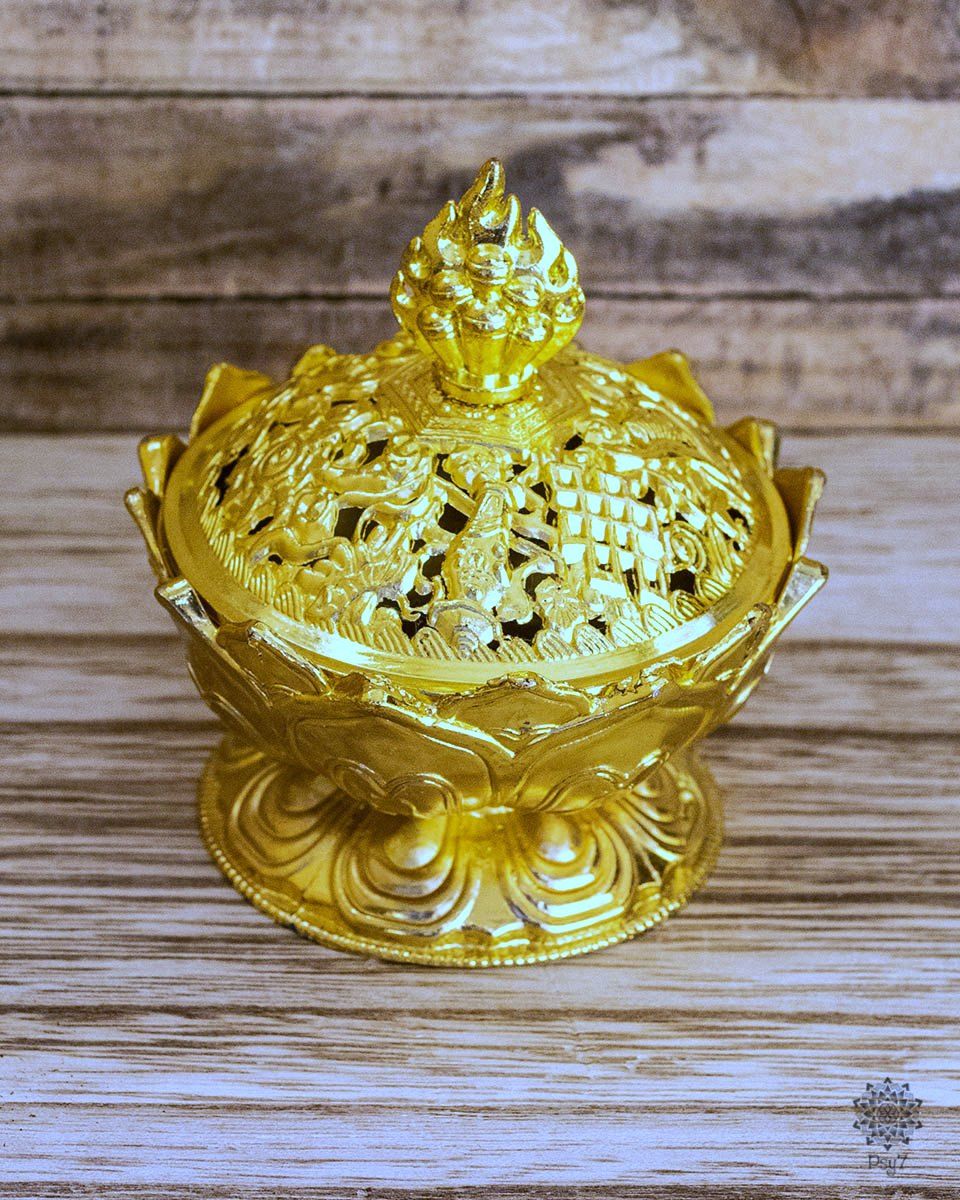 Räuchergefäß Lotus | Gold