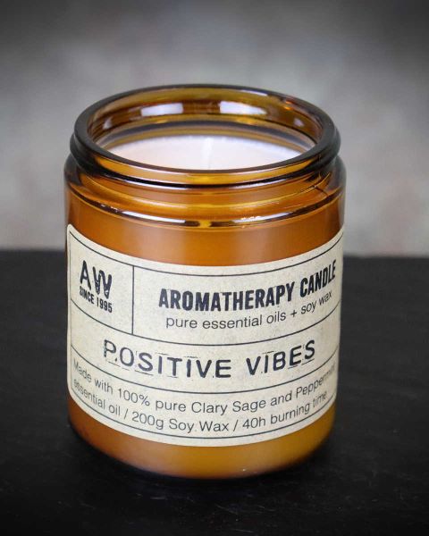 Aromatherapie Duftkerze | Positive Vibes | Salbei & Minze