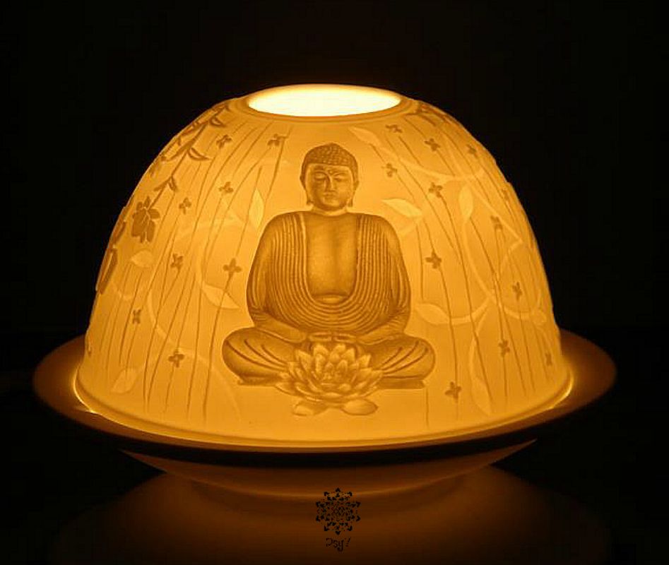 Lichtkuppel | Porzellan Teelicht - Buddha