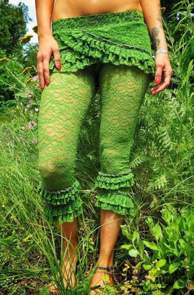 Lace Pants - green